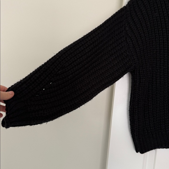 Elodie Classic Black Cable Knit Sweater - Picture 2 of 6